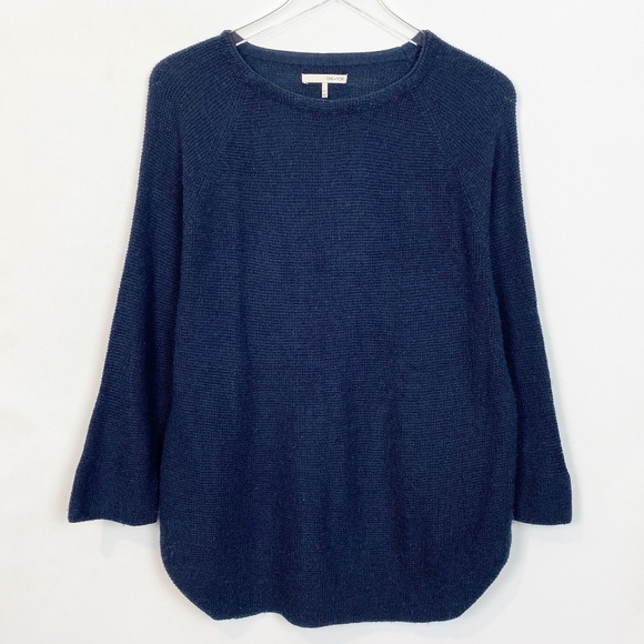OAK + FORT Navy  Oversized Wool Blend Pullover XS - Picture 1 of 7